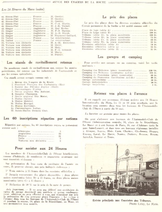 24h mans 1936 telegramme aco