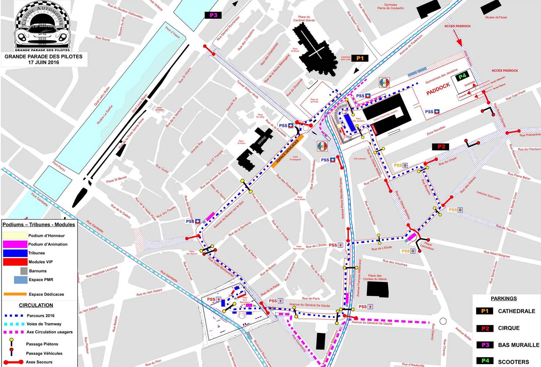 parcours de la grande parade des pilote 2016