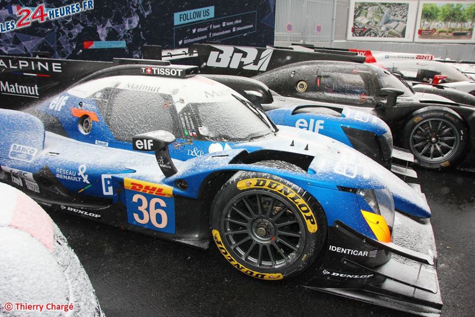 L'Alpine LMP2 sous la neige à Retromobile