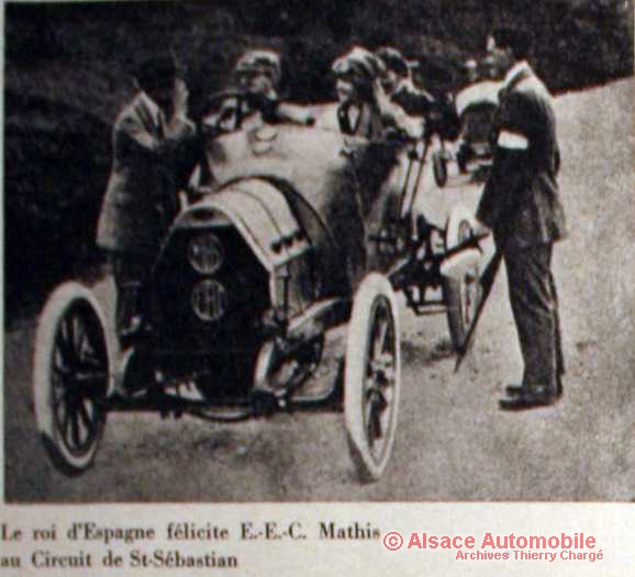 Mathis au Rallye de San Sebastian 1912