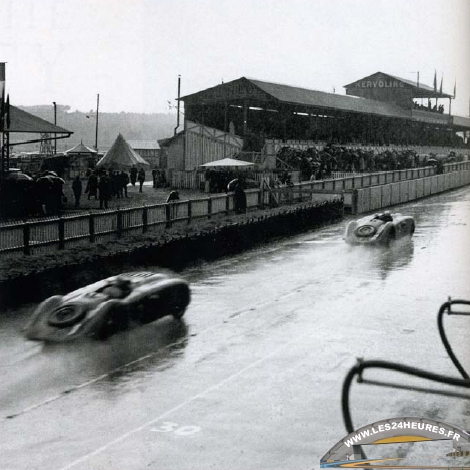 24h lemans 1937 Les Bugatti T57G en tête