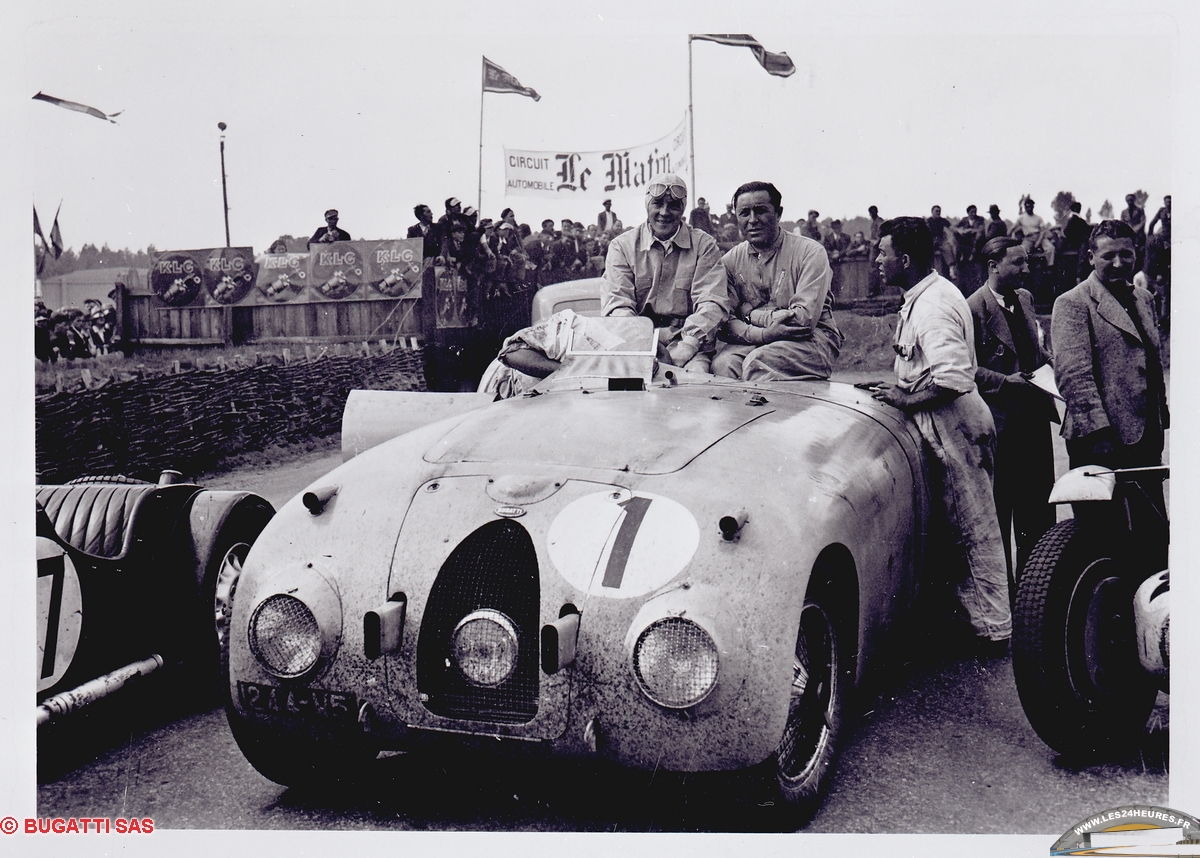 24h lemans 1939 Benoist Wimille sur Bugatti