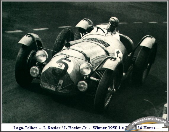 24h lemans 1950 Louis Rosier et sa Talbot