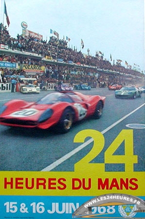 24h lemans 1968 affiche