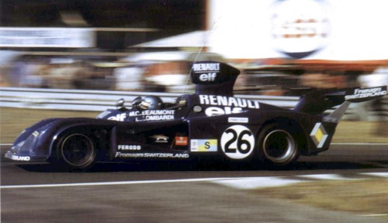 24h lemans 1975 Renault Beaumont Lombardi
