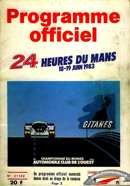 24h lemans 1983 programme