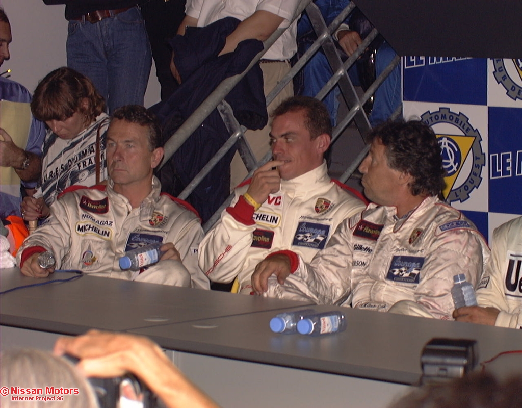 Bob Wollek conference de presse podium le mans 1995