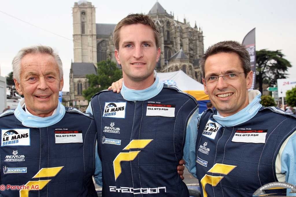 Le mans 2011 Horst Felbermayr père,  Christian Ried, Horst Felbermayr fils